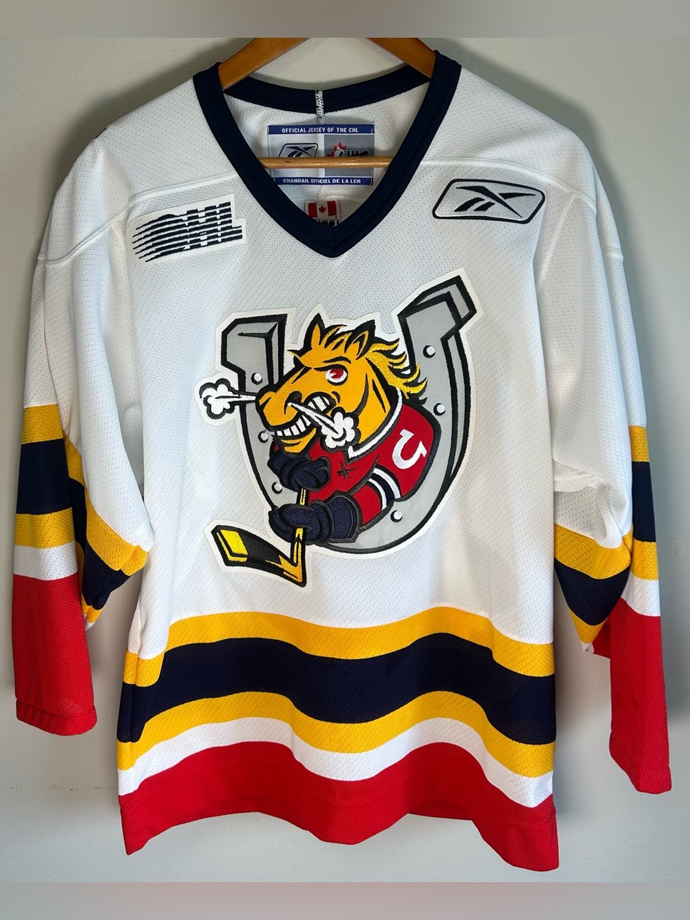 Vintage Barrie Colts Reebok CCM CHL Hockey Adult Jersey Size S White Away EUC